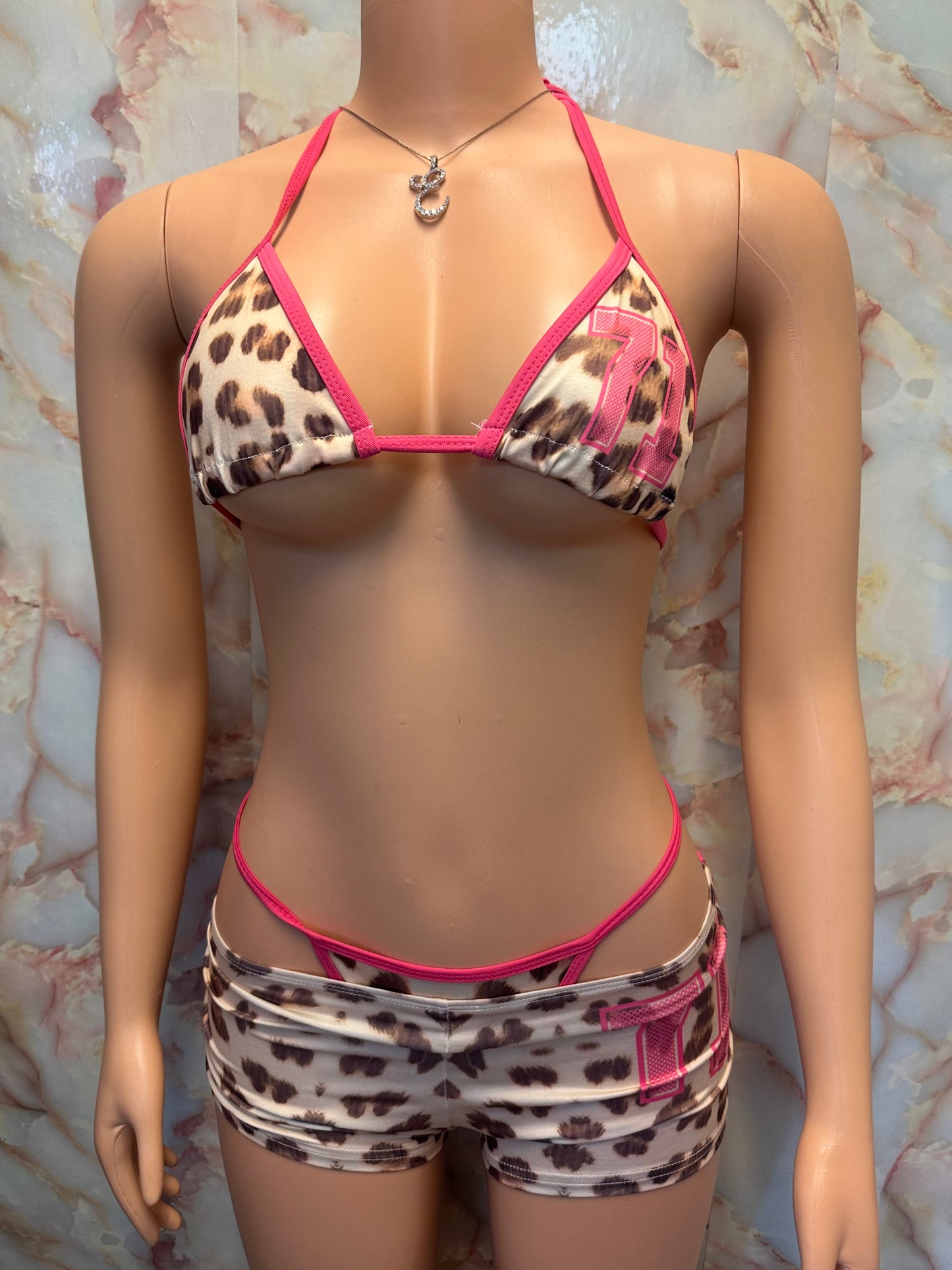 Pink cheetah 3pc set