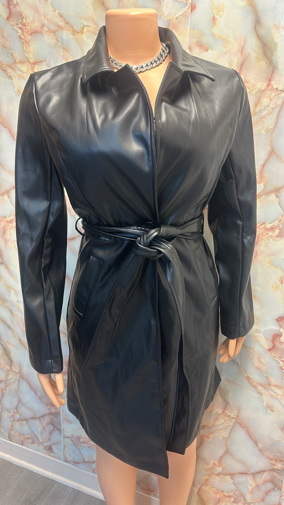 Faux leather jacket