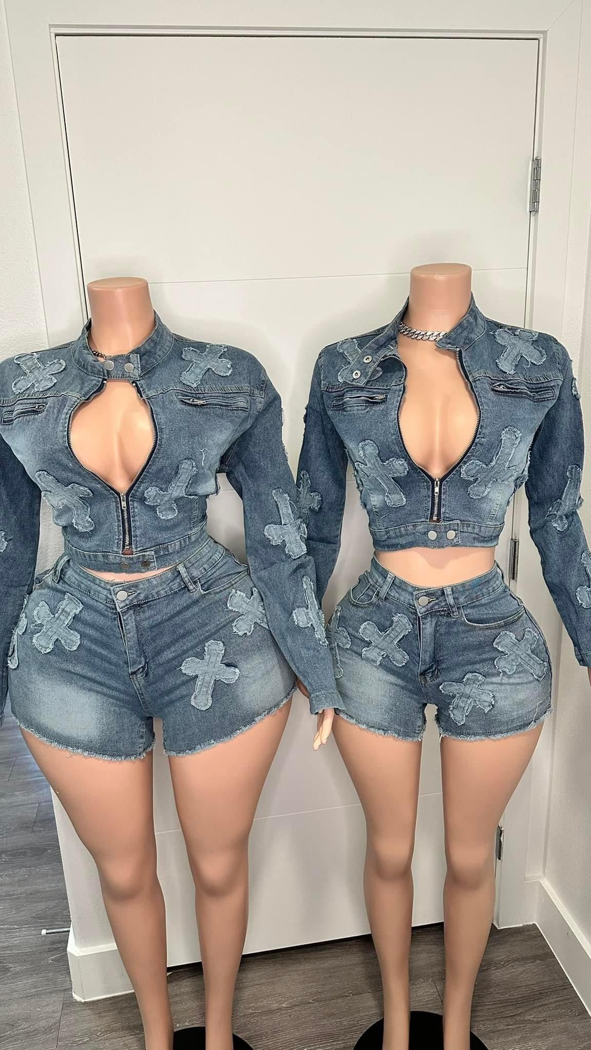 Cross me short set