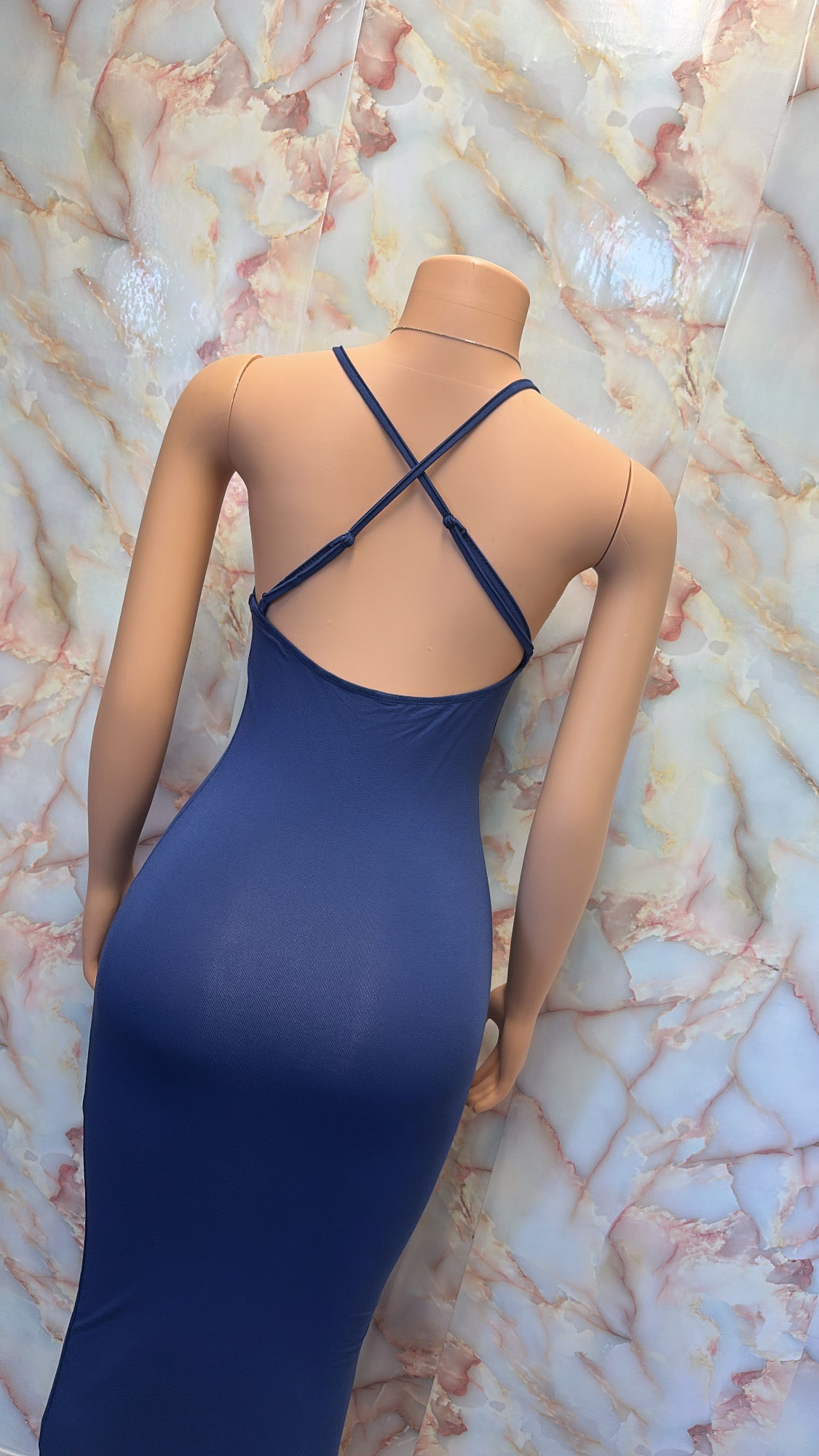 Navy blue maxi dress