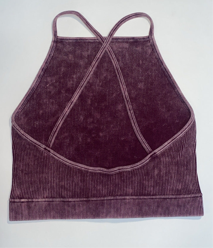 Eggplant acid wash top only
