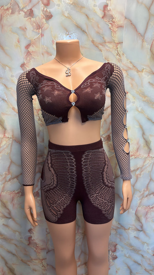 Stacy 2pc set (brown)
