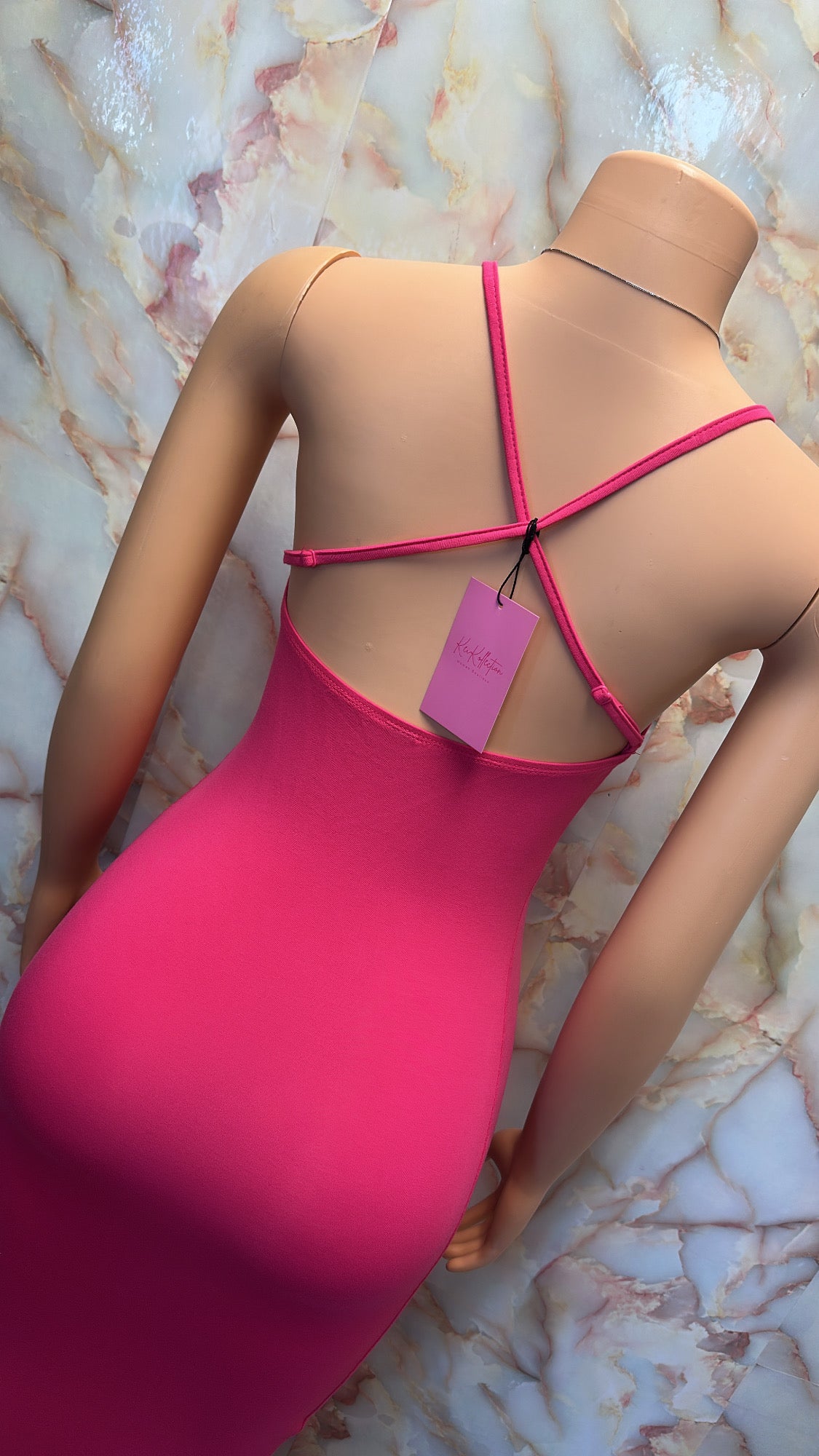 Hot pink maxi dress