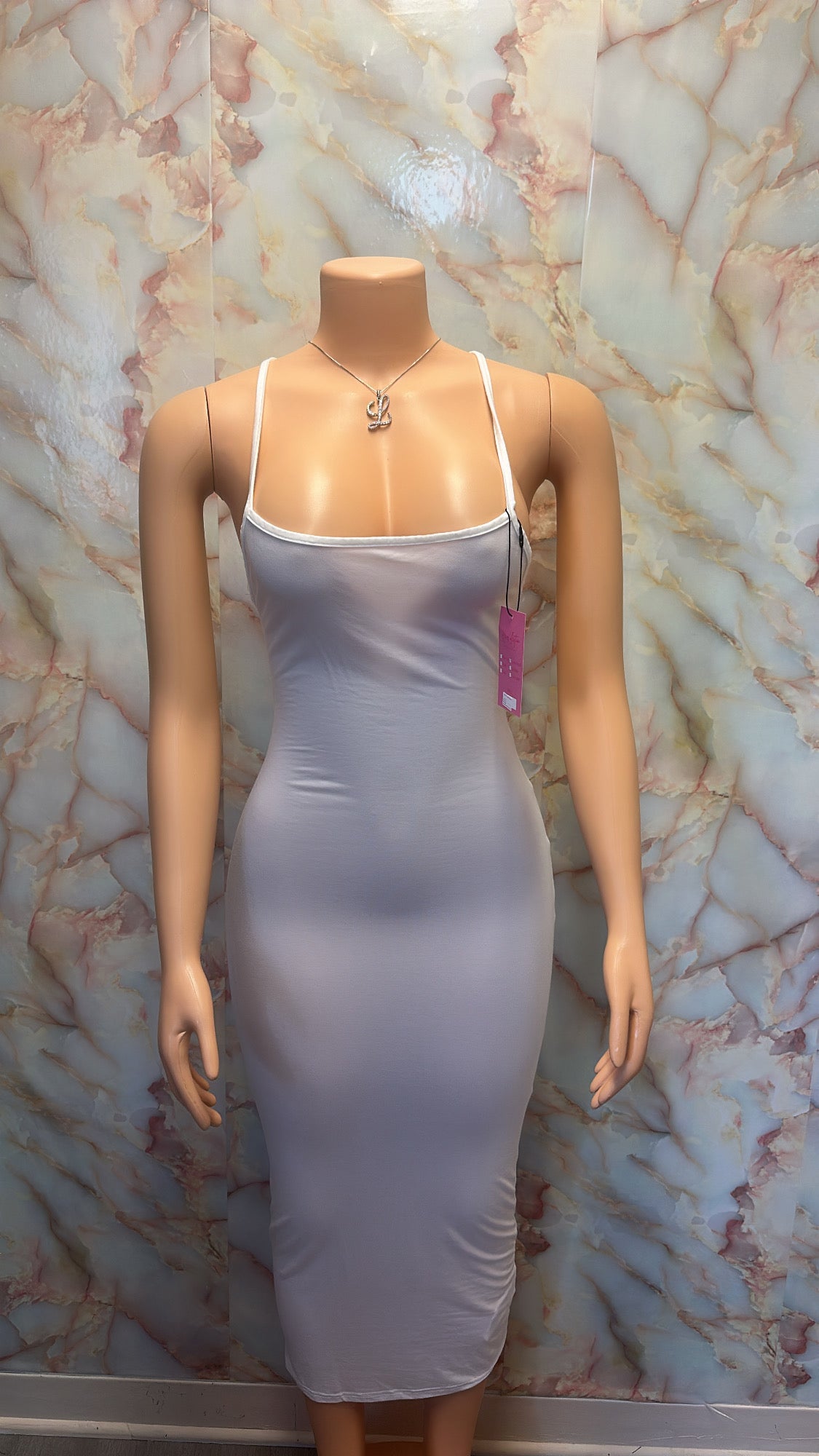 White maxi dress