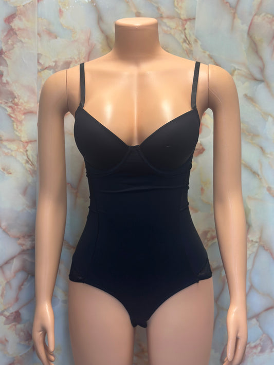 Black bustier bodysuit