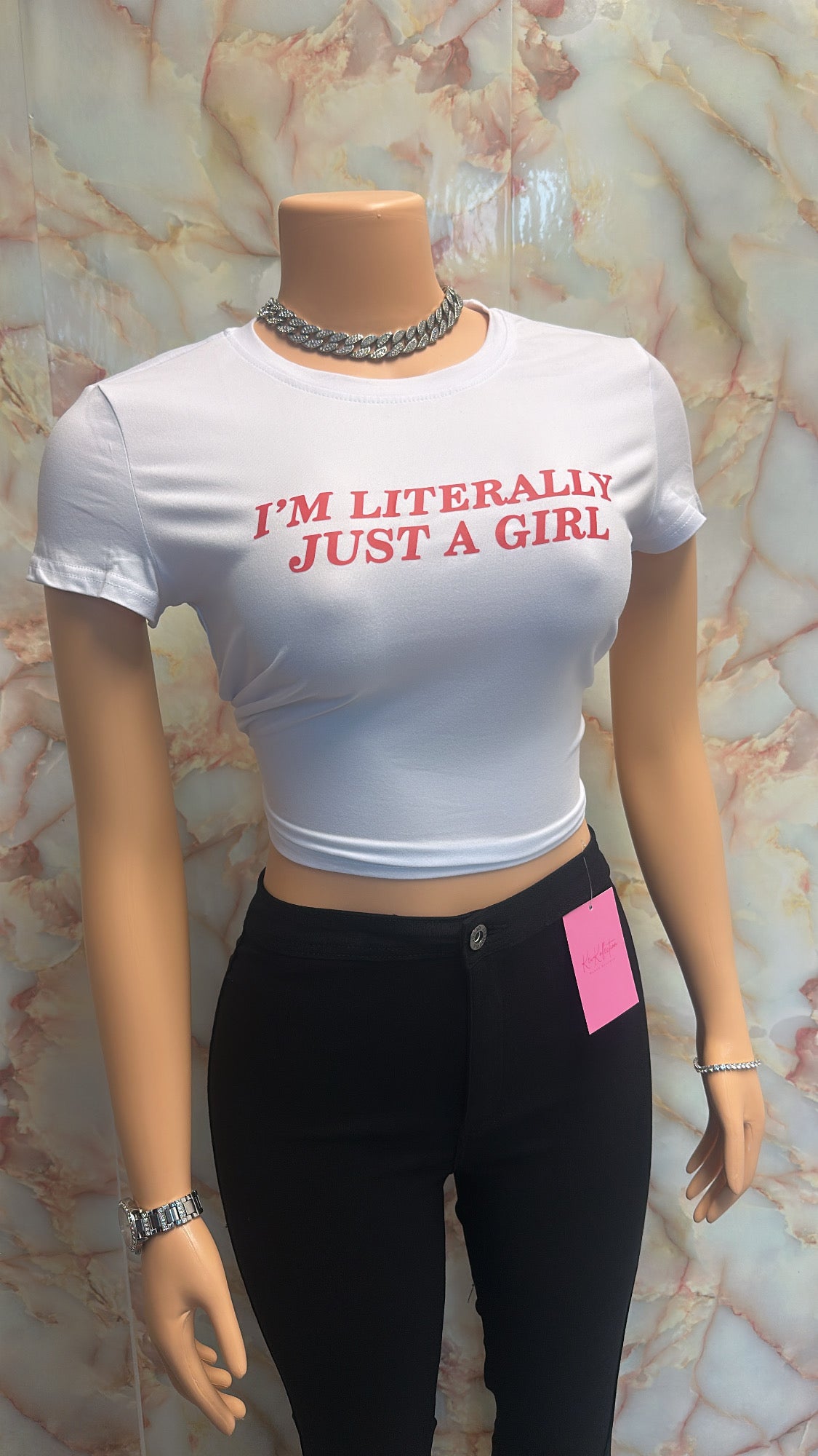 Just a girl crop top
