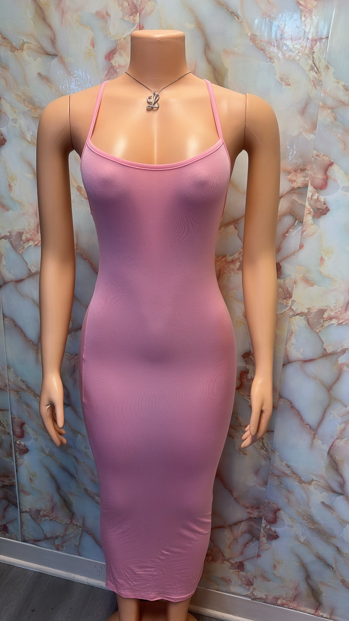 Light pink maxi dress
