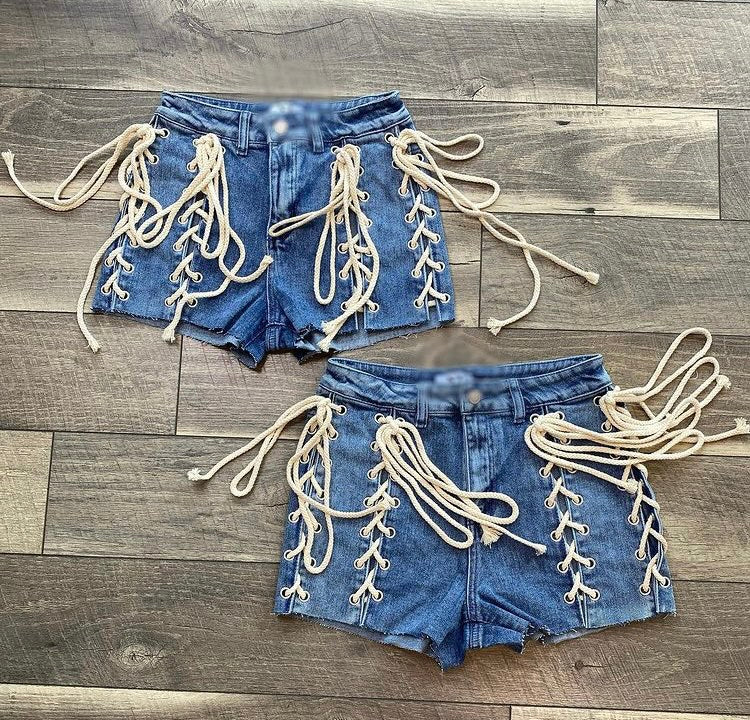 Lace up shorts