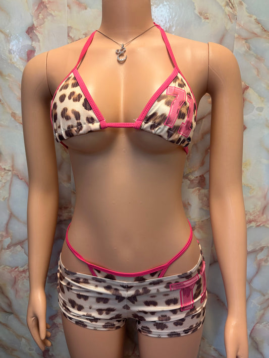 Pink cheetah 3pc set