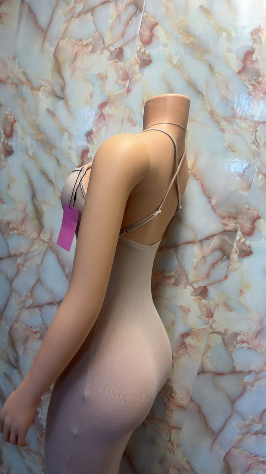 Nude maxi dress