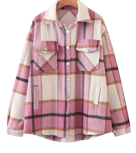 Pink plaid flannel