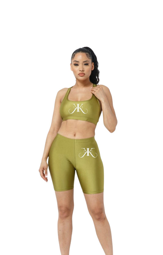 Olive biker set